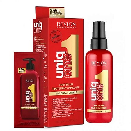 Uniq 1 Hair Treatment Spray With 10 Treatment Benefits (150ml) + FREE Shampoo (20ml)