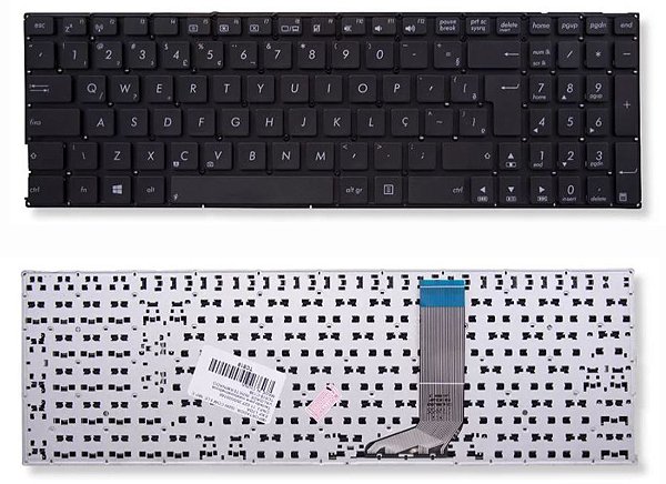 Teclado Para Notebook Asus Part Number 9Z.N8SSQ.001 | Preto Inglês Internacional - US Ou ABNT2 - '?' Na Tecla W