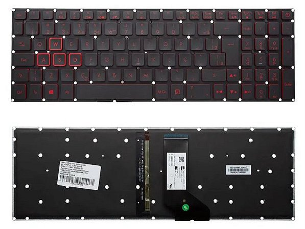 Teclado Para Notebook Acer Nitro 5 An515-52-5188