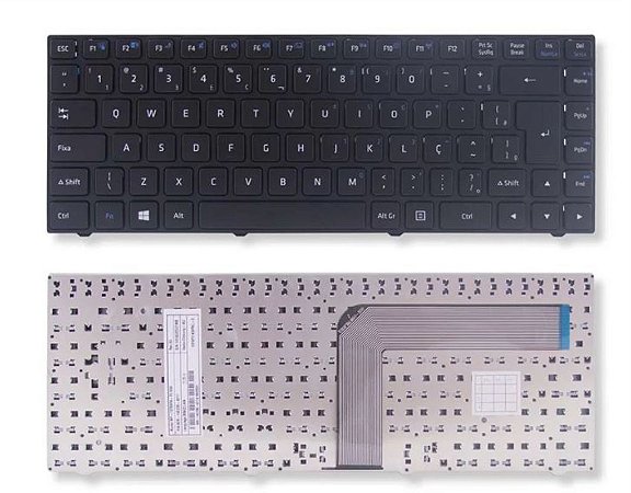 Teclado Compatível Com Positivo Sim 5550 82R-14A212-4211 Com Moldura