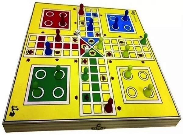 Tabuleiro Oficial Jogo Ludo Tabuleiro De Madeira