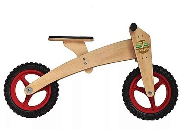 Bicicleta Infantil De Madeira Bike De Equilíbrio 2 Em 1