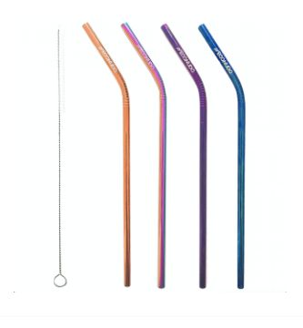 Kit Canudos Coloridos De Aco Inox Veg In Loja Online De Produtos Veganos