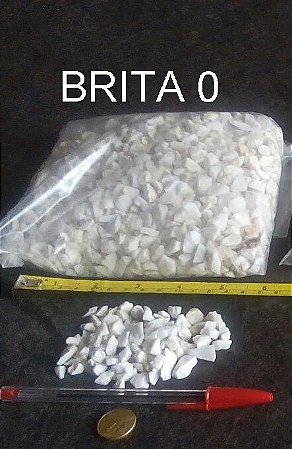 Granilha Brita Branca nr "0" sacos 20 kg