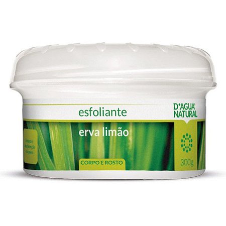Creme Esfoliante Corpo e Rosto Erva-Limão 300g D'Agua Natural