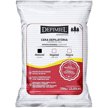 Pacote Cera Natural Sistema Espanhol Depilatória 10kg Depimiel