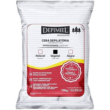 Pacote Cera Vegetal Sistema Espanhol Depilatória 10kg Depimiel