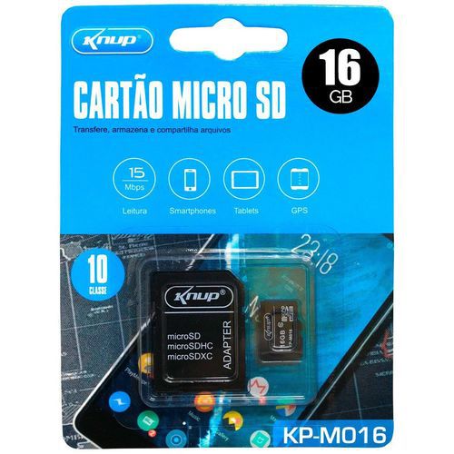 CARTÃO DE MEMÓRIA KNUP / LEBOSS MODELO KP-M016 16GB HIGH SPEED