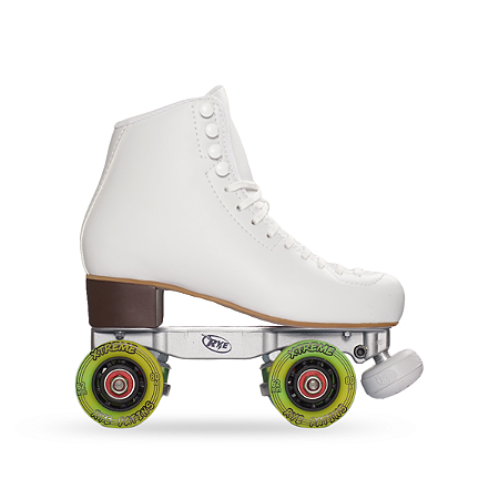 Patins Xtreme Branco c/ Roda Verde e Amarelo