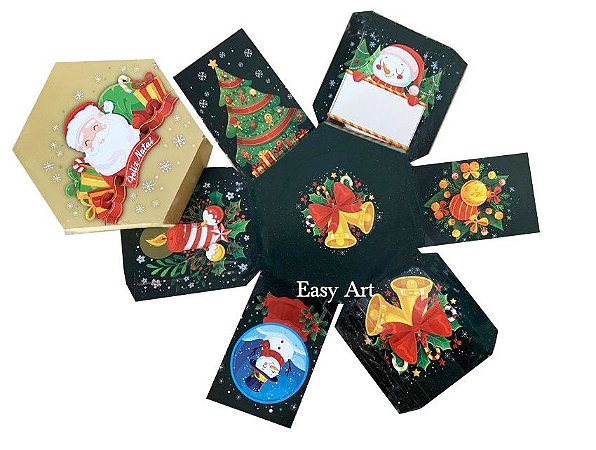 Caixa Explosão para Mini Panetone - Easy Art Embalagens Artesanais Caixa Explosão para Mini Panetone - Easy Art Embalagens Artesanais