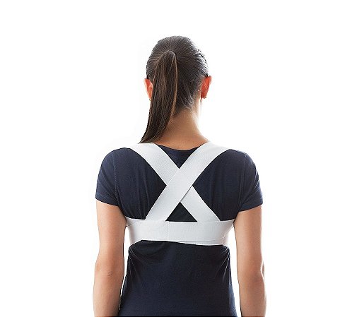 Corretor Postural Elástico - Branco - QuiroPro Produtos