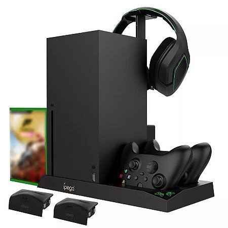 Suporte Xbox Series X Preto Com Resfriador Carregador Para Controles Ípega PG-XBX013