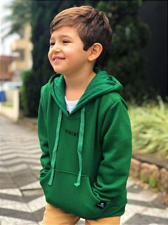 Casaco Moletom Hawewe Mini Infantil Com Capuz Verde