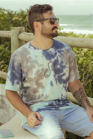 Camiseta Hawewe Masculina Tie Dye Surf