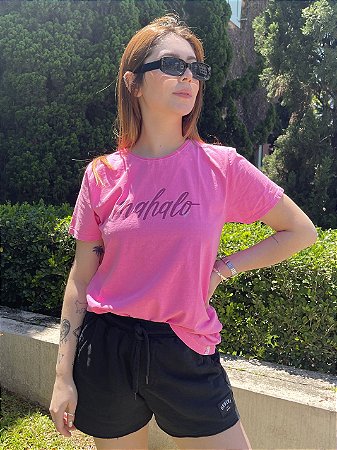 Camiseta Hawewe Feminina Mahalo Rosa Tutti
