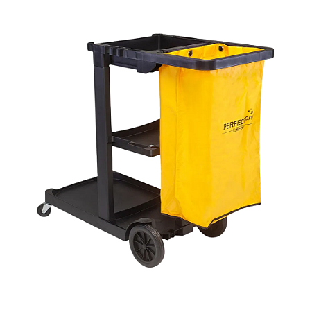Carrinho Limpeza Funcional Com Saco Coletor Resíduos Perfect