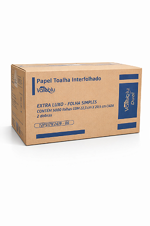 Papel Toalha Interfolhado Dual Valleblu Extra Luxo 5000 Folhas