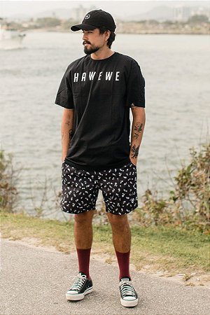 Camiseta Hawewe Surf Preta Masculina