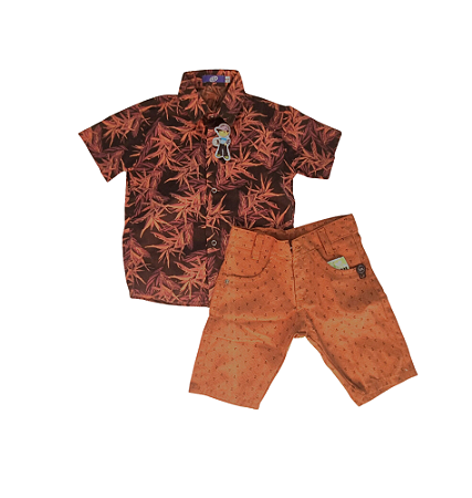 Conjunto Menino Social Marron