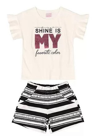 Conjunto Paetê Menina da Quimby