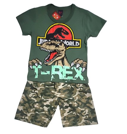 Conjunto Infantil Verão Masculino Dinossauros