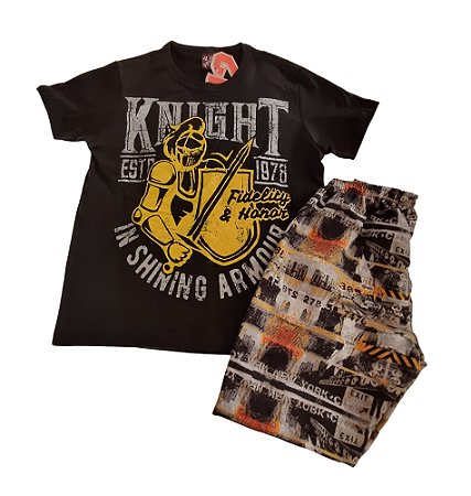 Conjunto Infantil menino com Camisa e Bermuda