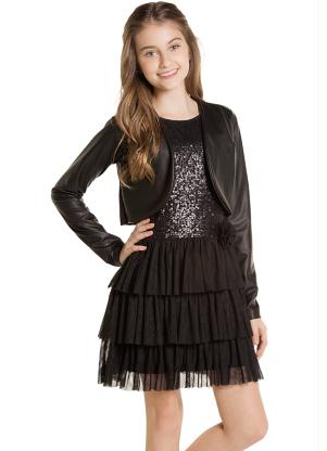 Vestido Festa Infantil Marisol Preto