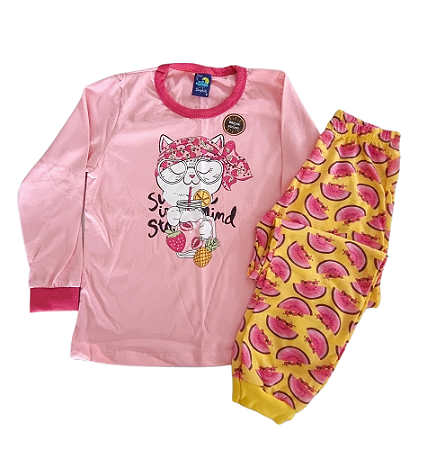 Pijama Infantil Menina Rosa