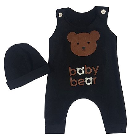 Macacão Bebê Soft Baby Bear Com Touca