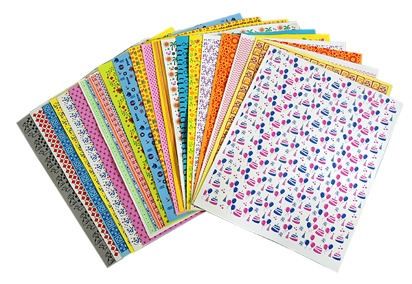 Folhas Estampadas pct com 05 unidades