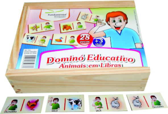 Dominó Educativo - Animais em Libras