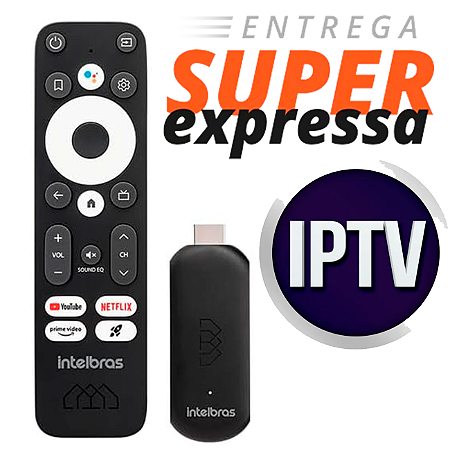 Smart Box Android Intelbras TV Izy Play Stick Full HD Preto