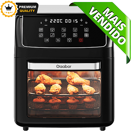 Fritadeira GAABOR 12L, Painel Digital, 2000W, AF-120T01, Preta 127V