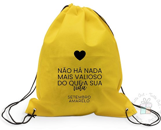 Mochila Saco Tnt - Setembro Amarelo