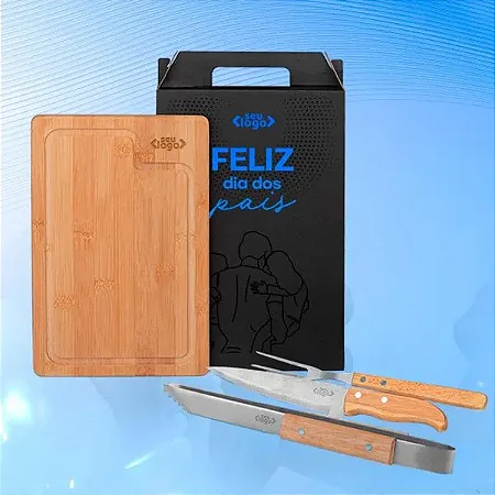 Conj. Para Churrasco Com Pegador - 4 Pçs
