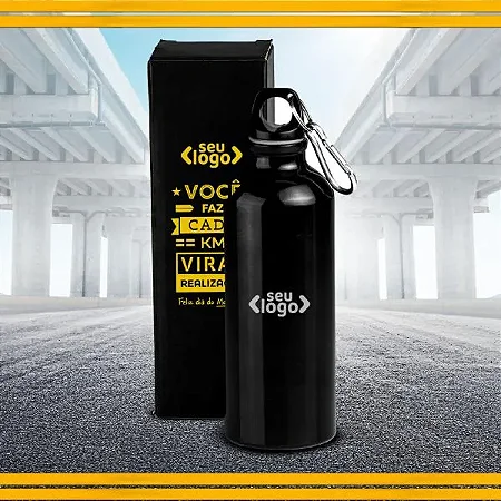 Squeeze Em Alumínio Preto - 500Ml
