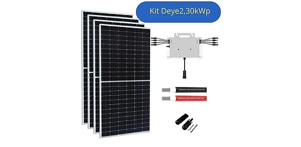 Kit Energia Solar Residencial 2,3 kWp (300kWh/mês)