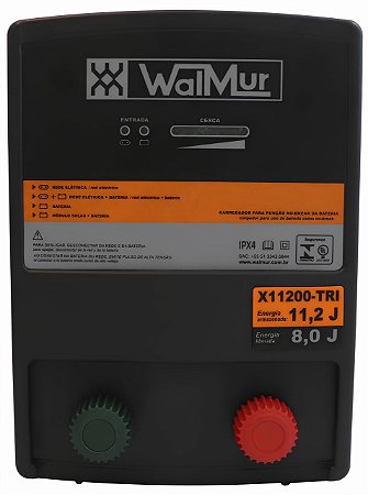Eletrificador 2.7 J - 12Vcc/110-230Vac/Solar - X2700-TRI