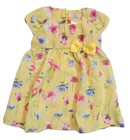 vestido de bebe amarelo