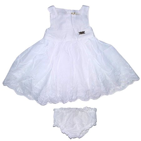 vestido branco batizado bebe