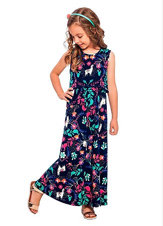 vestido juvenil longo