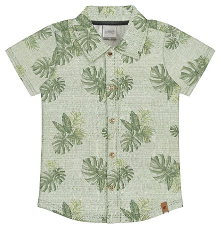 camisa de botão estampada