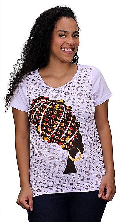 T-shirt Feminina África Turbante