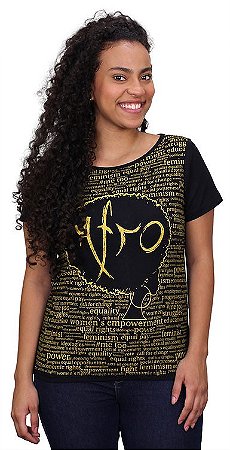 T-shirt Feminina África Black