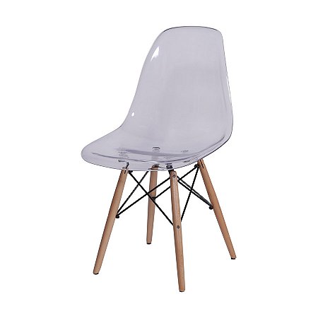 Cadeira DKR - PC Incolor - Base madeira
