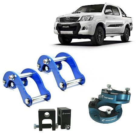 KIT COMPLETO LIFT 2" - Toyota Hilux 2005 ~ 2015 | Cabine Simples e Dupla