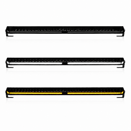 Farol Barra Led Auxiliar 100cm Black Slim DRL Branco e Ambar
