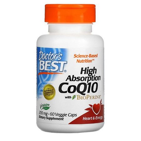 COENZIMA Q10 200MG COQ10 (60 CAPS VEGGIE) COM BIOPERINE - DOCTOR´S BEST