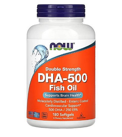 Suplemento Alimentar de Ômega 3 DHA-500 180 Cápsulas - Now Foods