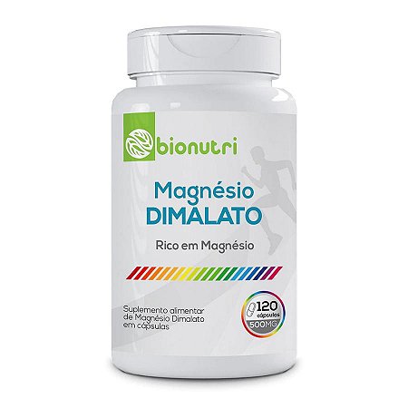 Magnesio Dimalato 500mg 120 Capsulas - Bionutri